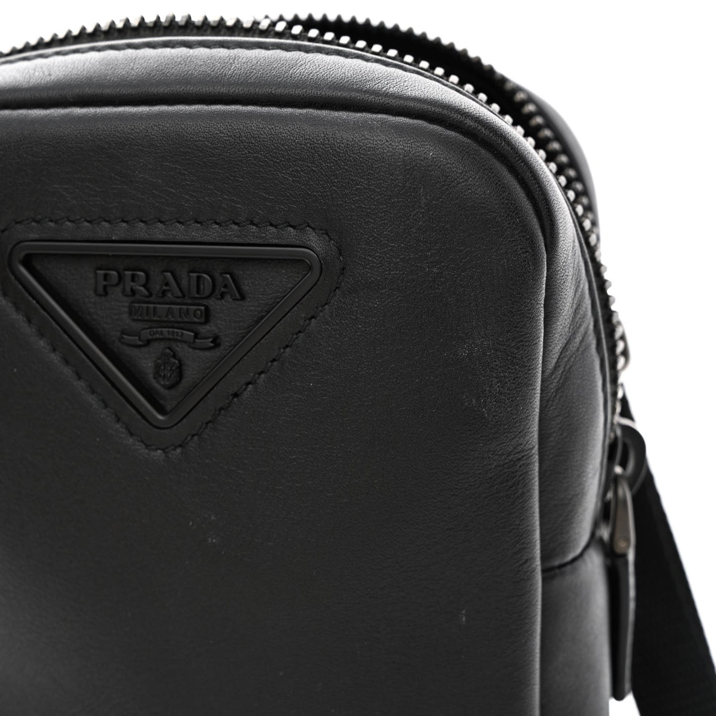 Tessuto Nappa Phone Case Crossbody Black