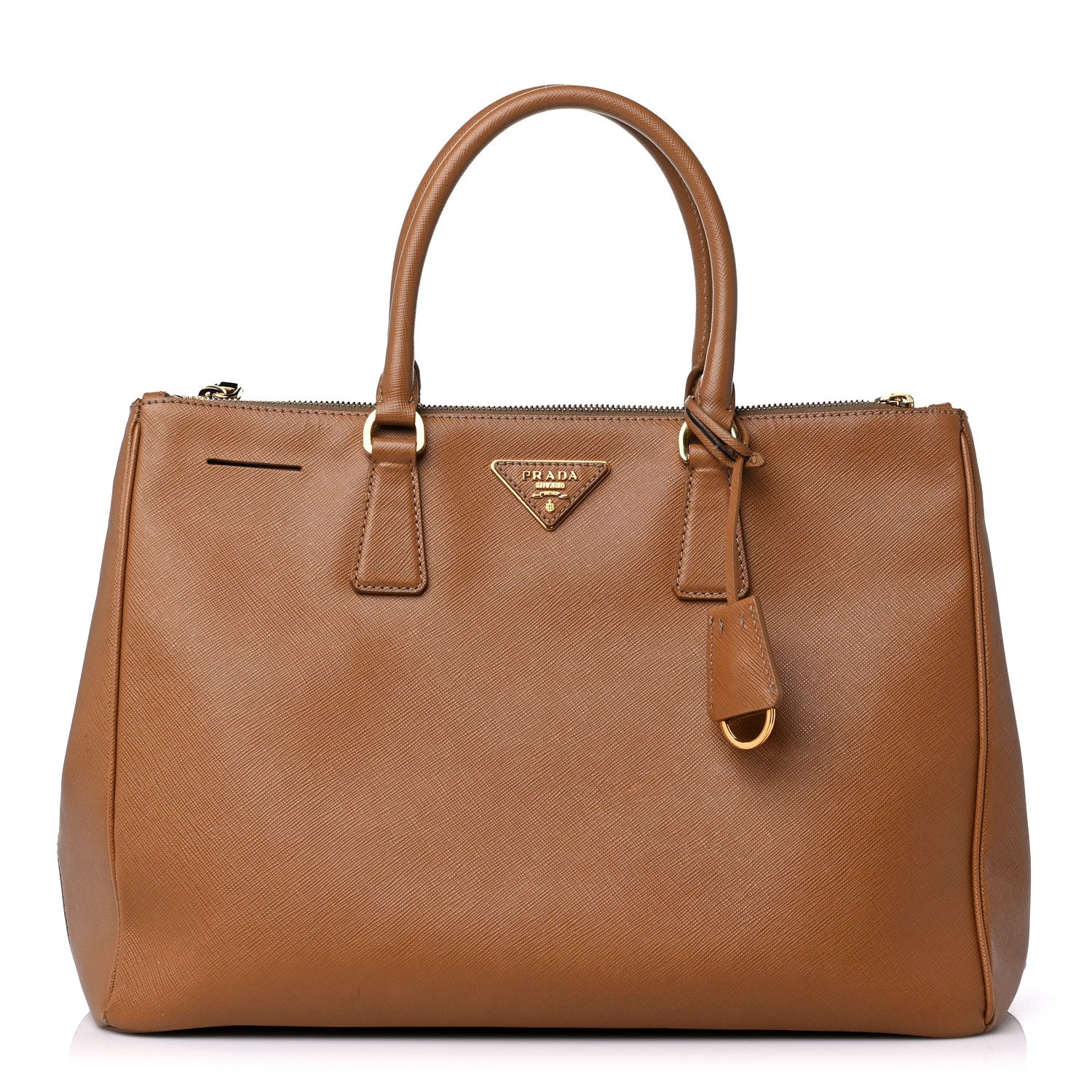 Prada Saffiano Large Galleria Double Zip Tote Caramel 1 of 21