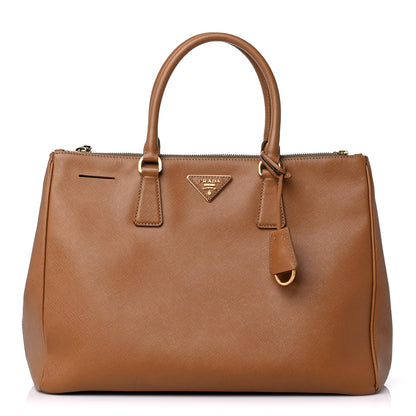 Prada Saffiano Large Galleria Double Zip Tote Caramel 1 of 21