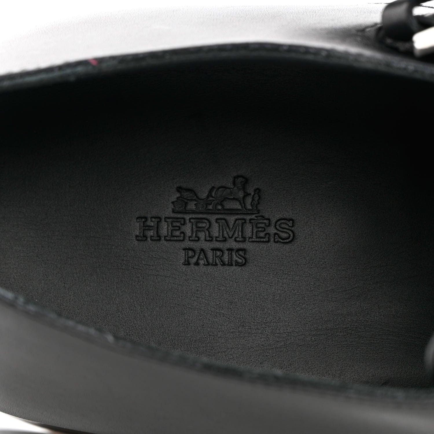 Hermes Calfskin Mens Buckle Loafers 42 Black 7 of 19