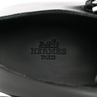 Hermes Calfskin Mens Buckle Loafers 42 Black 7 of 19
