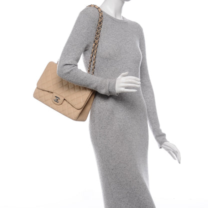 Chanel Caviar Quilted Jumbo Single Flap Beige Clair 2 of 7