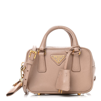 Prada Saffiano Lux Mini Top Handle Crossbody Cammeo 1 of 14