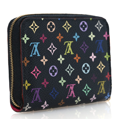 Louis Vuitton Monogram Multicolor Zippy Coin Purse Black Grenade 3 of 8