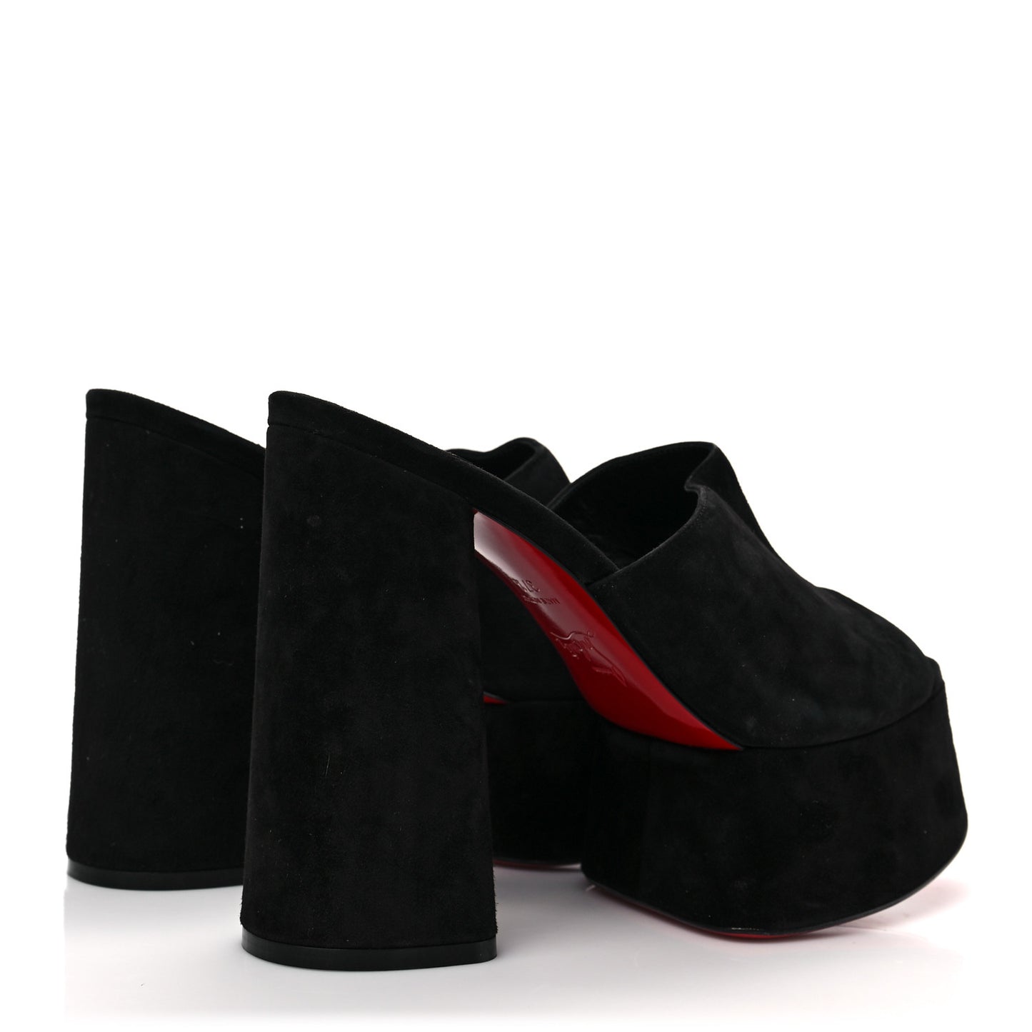 Veau Velours Yazemule 130 Platform Sandals 37.5 Black