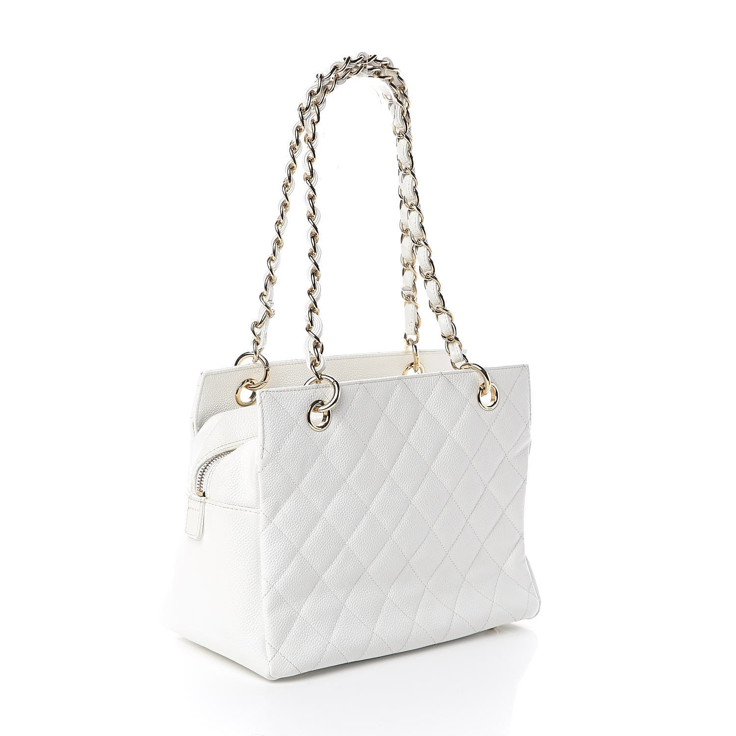 Chanel Caviar Quilted Petit Timeless Tote PTT White 3 of 10