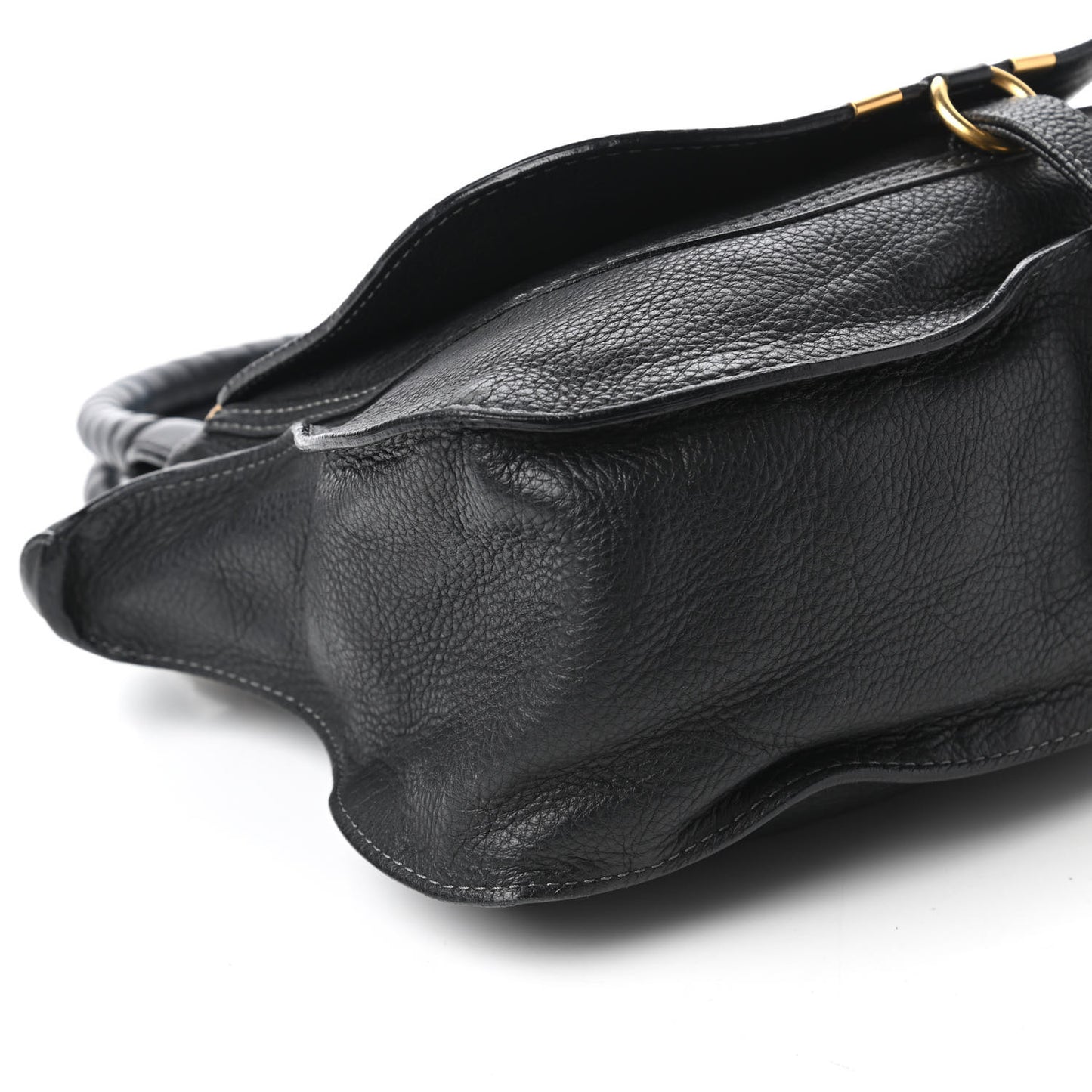 Calfskin Medium Marcie Satchel Black