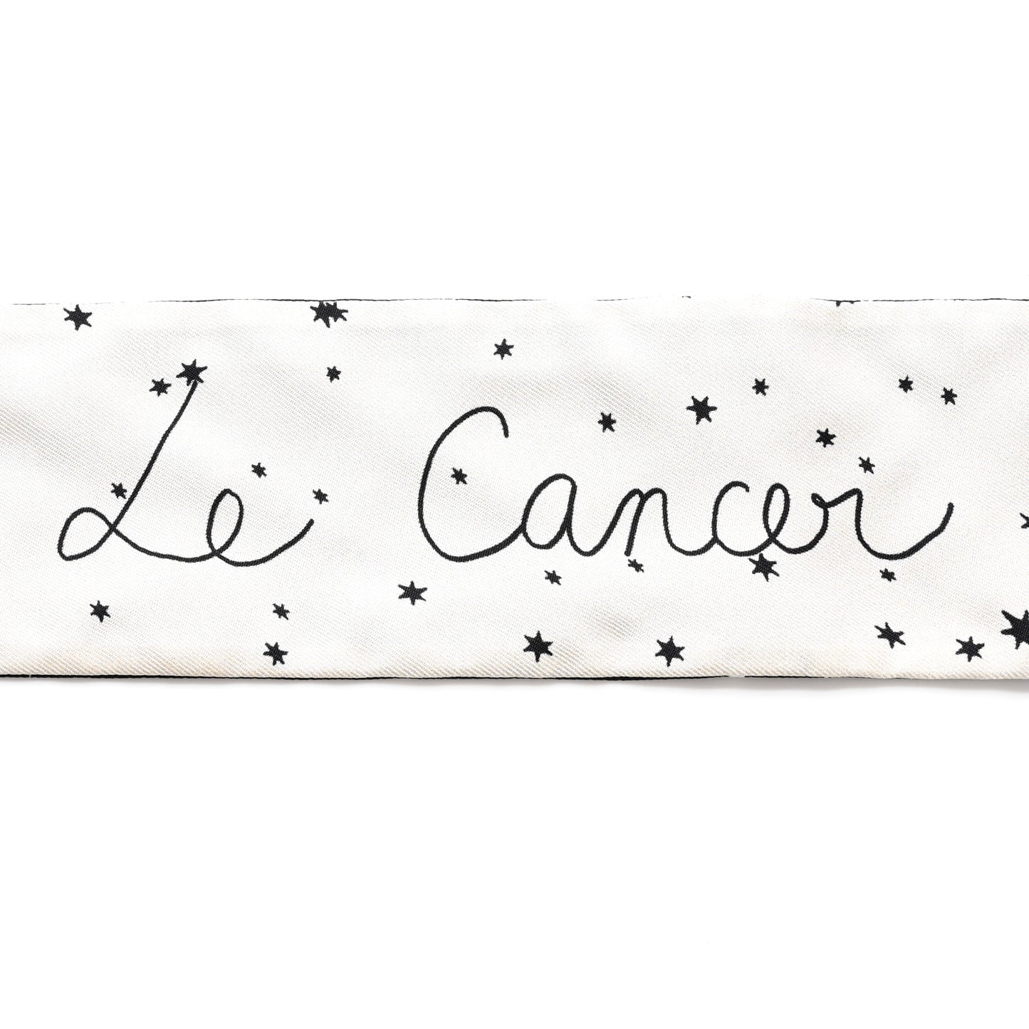 Silk Zodiac Cancer Mitzah Scarf Black