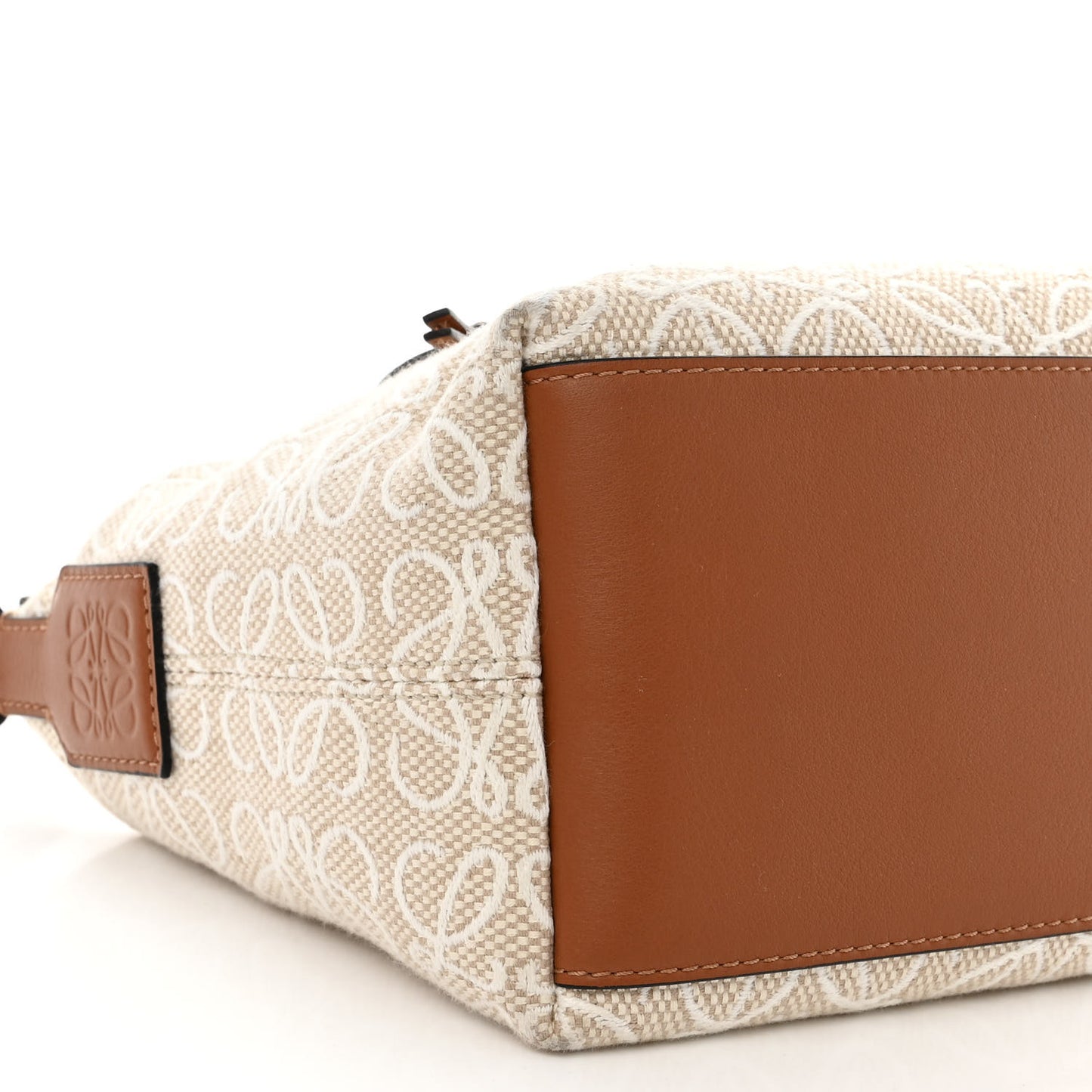 Jacquard Anagram Calfskin Small Cubi Bag Ecru Tan