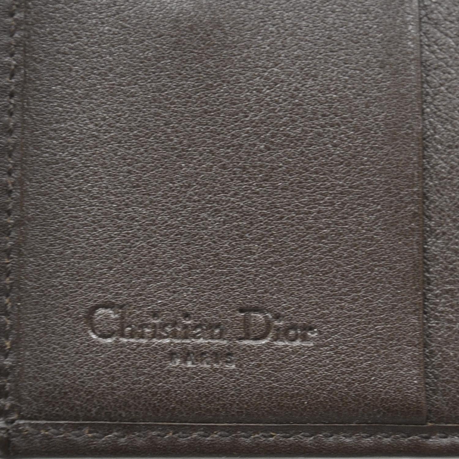 Christian Dior Leather Detective Charm Wallet Brown 7 of 7