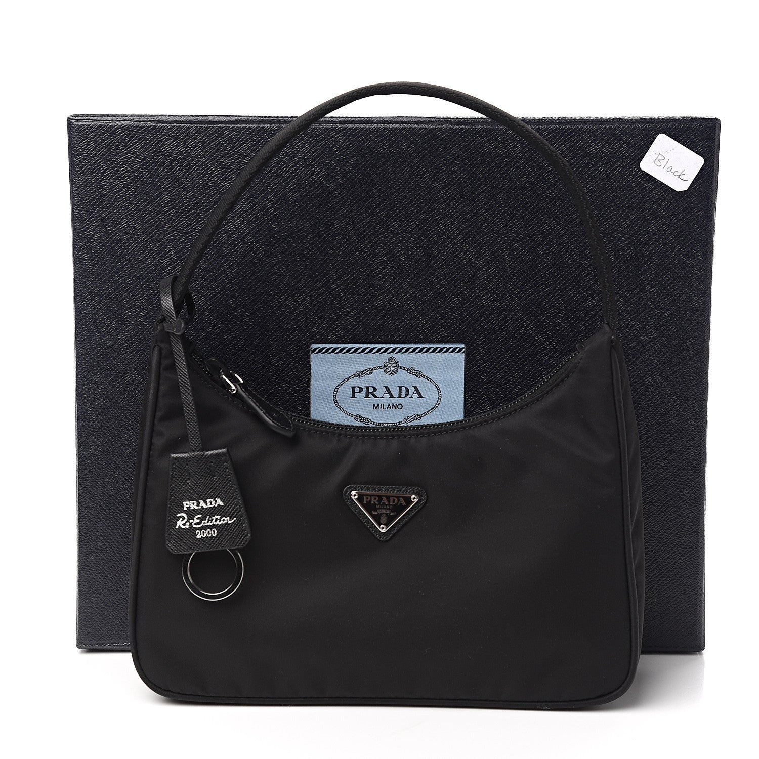 Prada Tessuto Nylon Mini Re-Edition 2000 Bag Black 9 of 9