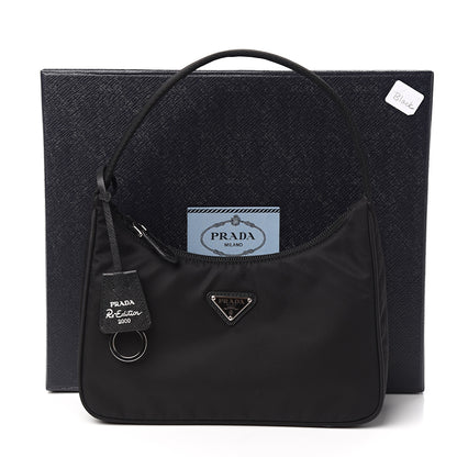 Prada Tessuto Nylon Mini Re-Edition 2000 Bag Black 9 of 9
