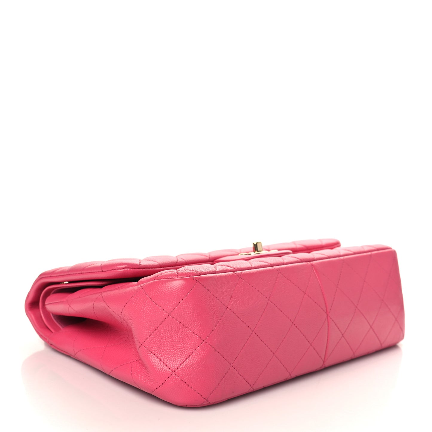 Caviar Quilted Jumbo Double Flap Pink
