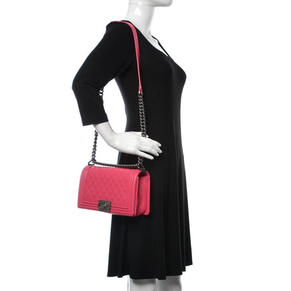 Chanel Lambskin Quilted Medium Boy Flap Fuchsia 2 of 10