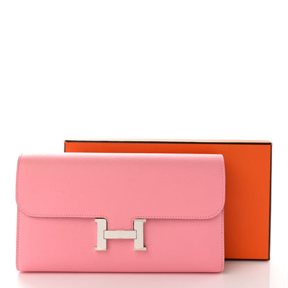 Hermes Epsom Constance Long Wallet Rose Confetti 9 of 9