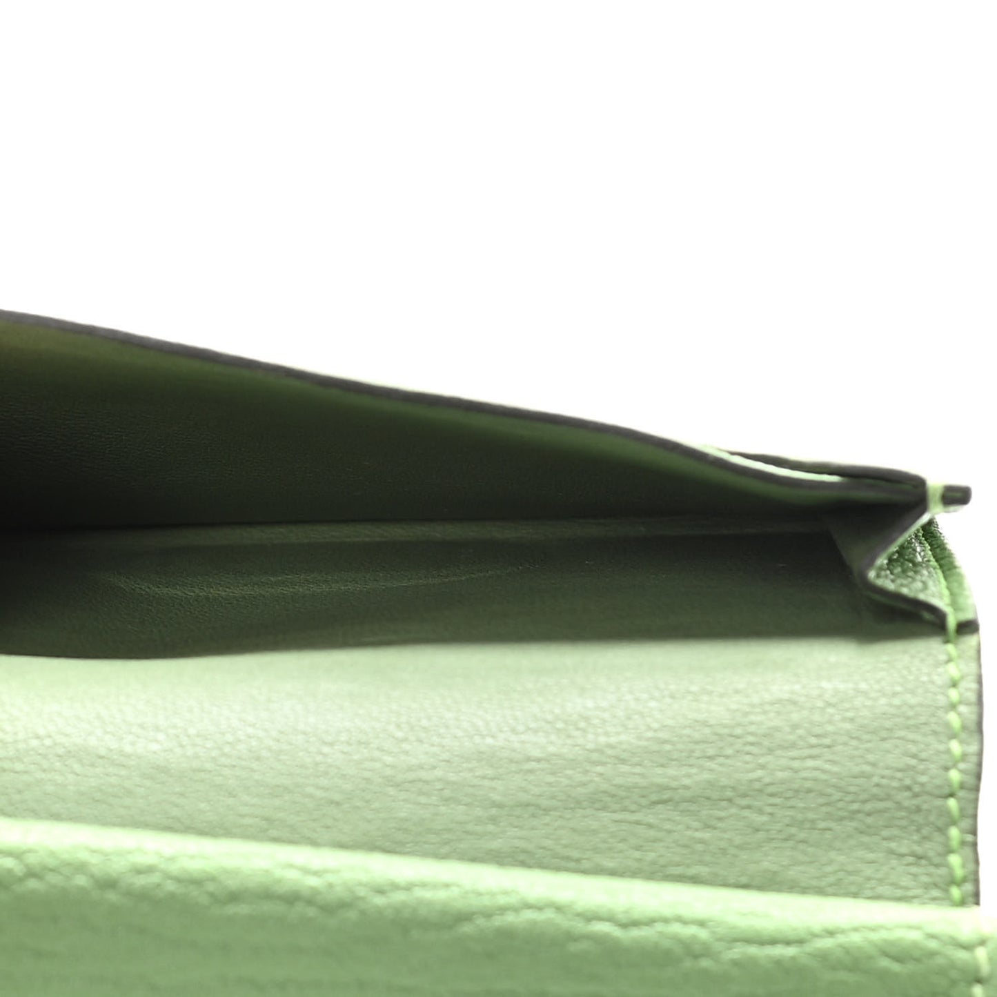 Chevre Mysore Mini Bearn Wallet Vert Criquet