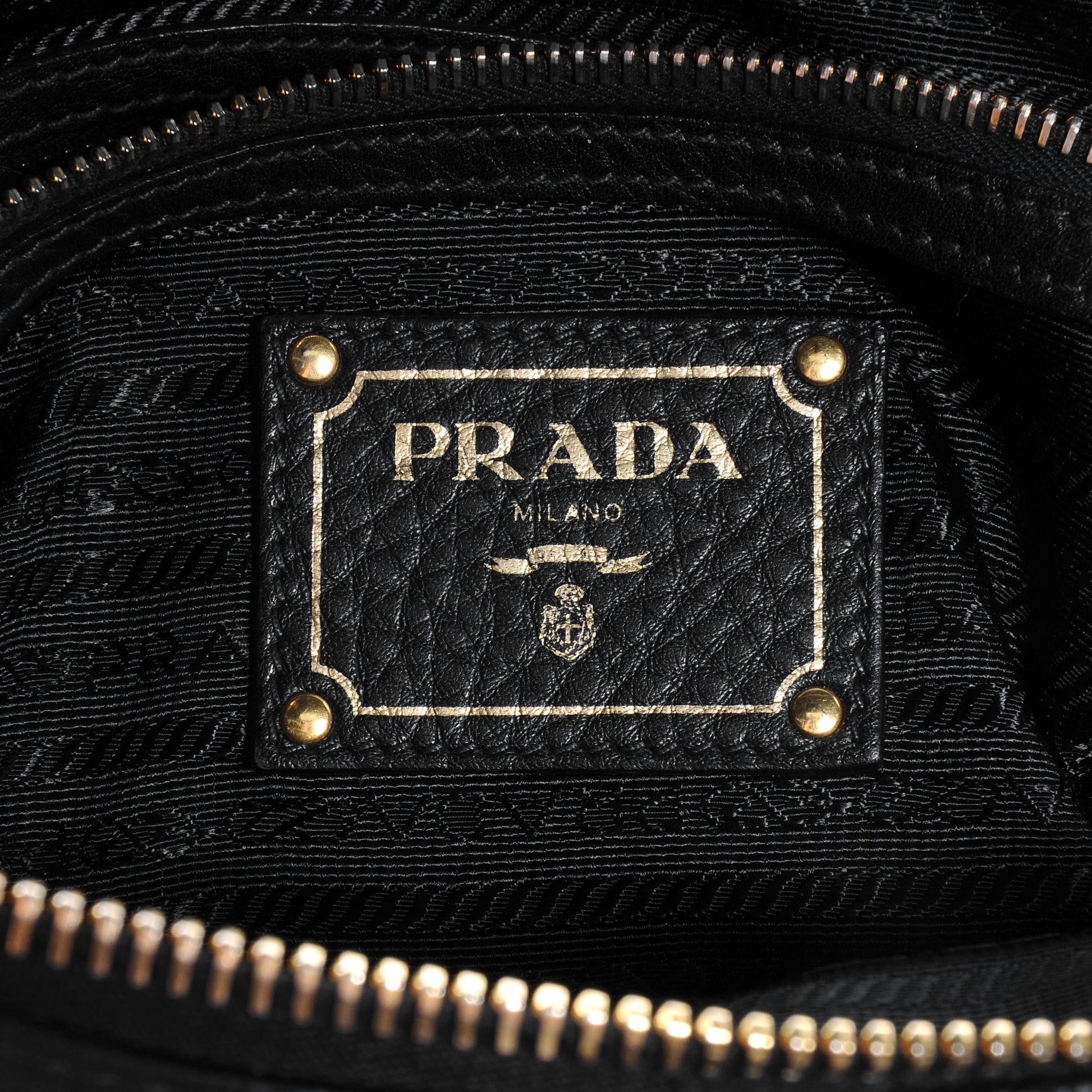 Prada Vitello Daino Boston Bag Black 8 of 11