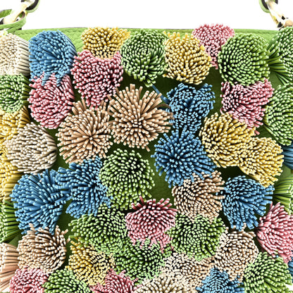 Delvaux Taurillon Soft Mini Pompons Pin Bucket Multicolor Aloe 8 of 10