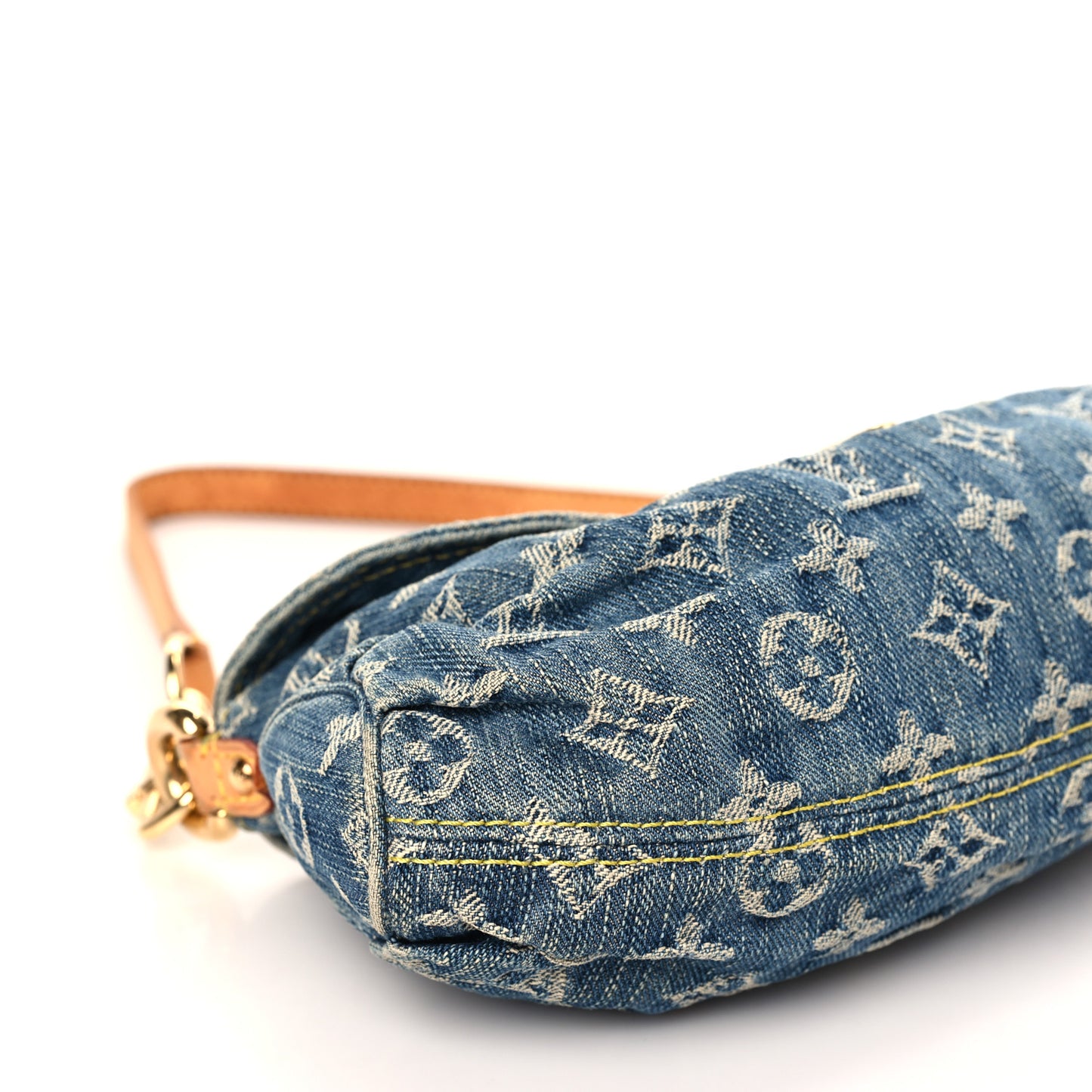Monogram Denim Mini Pleaty Blue