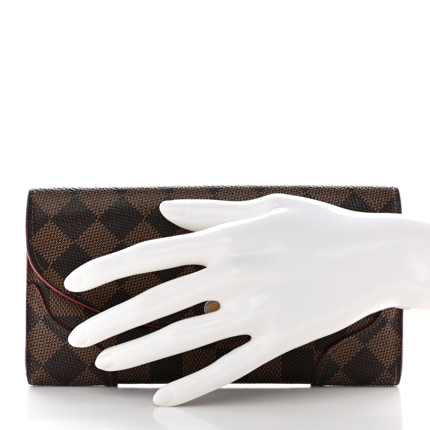 Damier Ebene Caissa Wallet Cherry