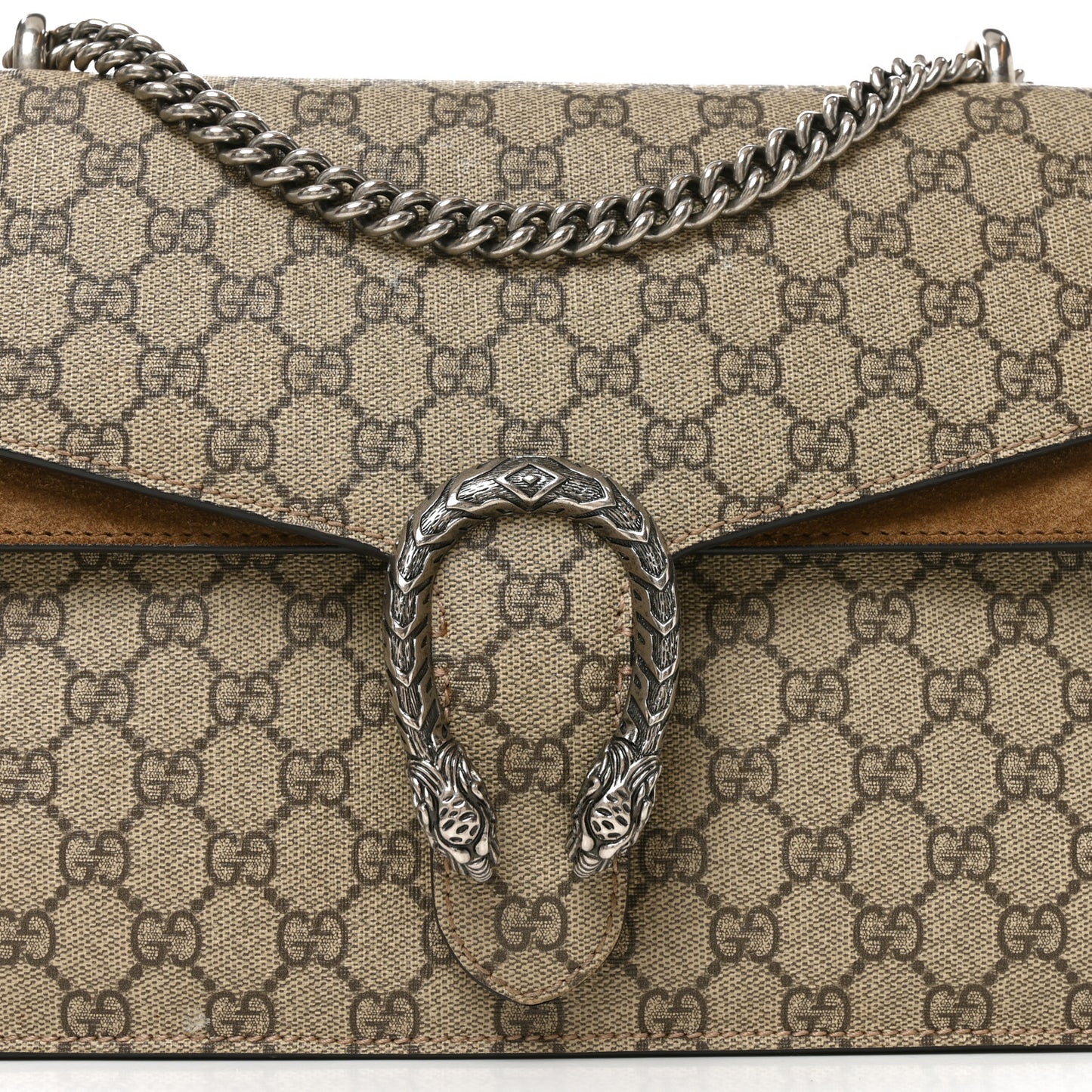 GG Supreme Monogram Medium Dionysus Shoulder Bag Taupe