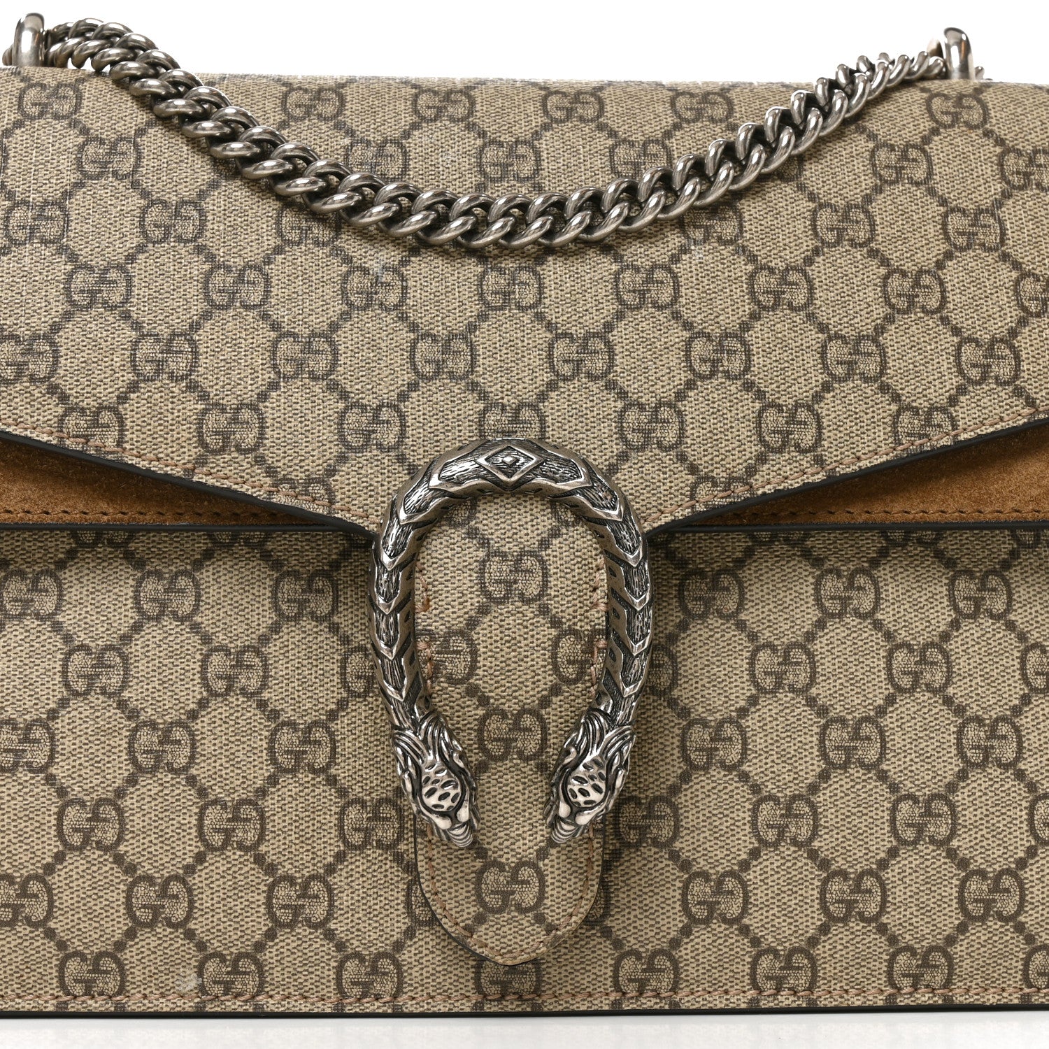 Gucci GG Supreme Monogram Medium Dionysus Shoulder Bag Taupe 8 of 11