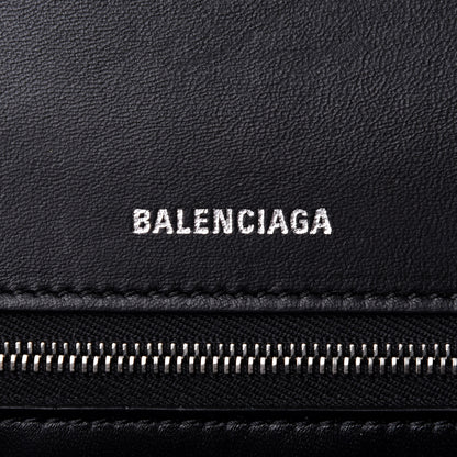 Balenciaga Grained Calfskin Medium Hourglass Top Handle Bag Black 7 of 9