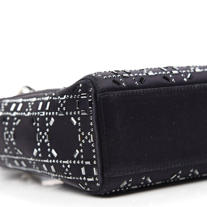 Christian Dior Satin Crystal Cannage Mini Lady Dior Navy 6 of 10