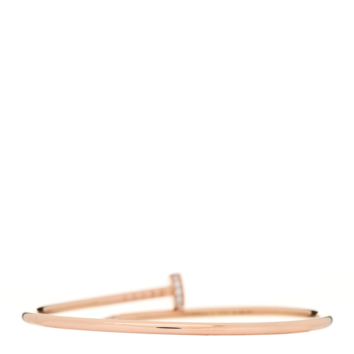 18K Pink Gold Diamond Small Juste Un Clou Bracelet 17