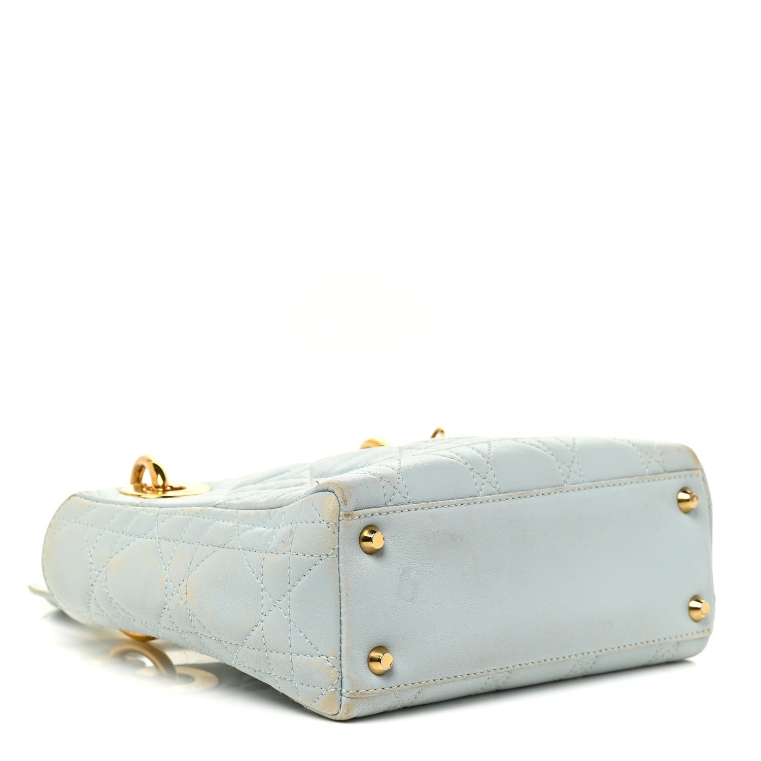 Christian Dior Lambskin Cannage Mini Lady Dior Light Blue 3 of 29