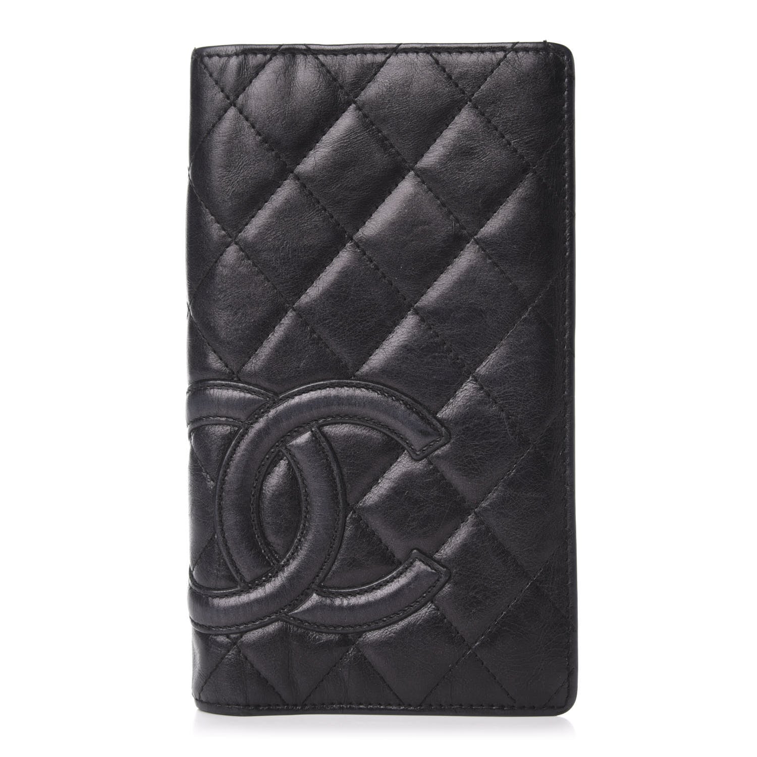 Chanel Calfskin Quilted Cambon Yen Wallet Black 1 of 7