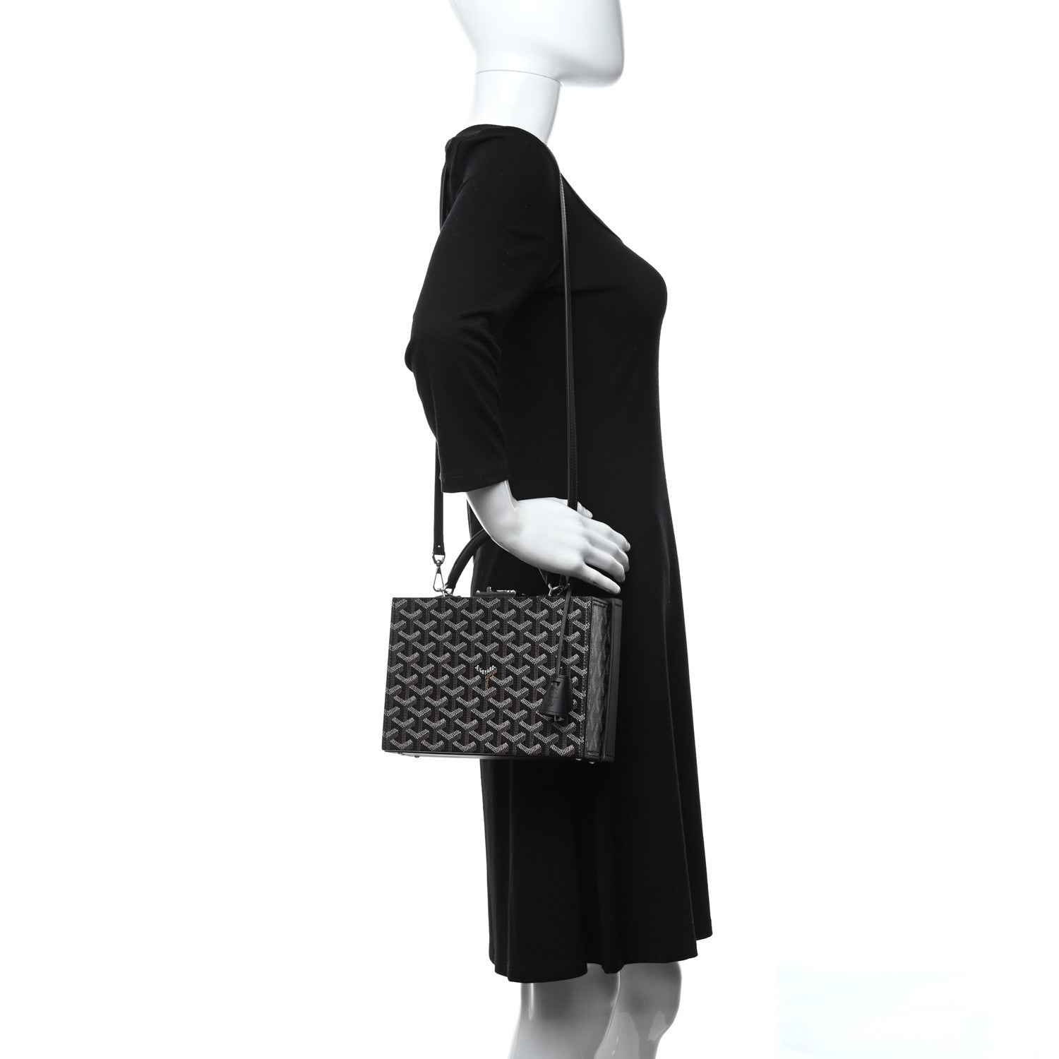 Goyard Goyardine Regina Trunk Black Gold 2 of 11
