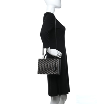 Goyard Goyardine Regina Trunk Black Gold 2 of 11