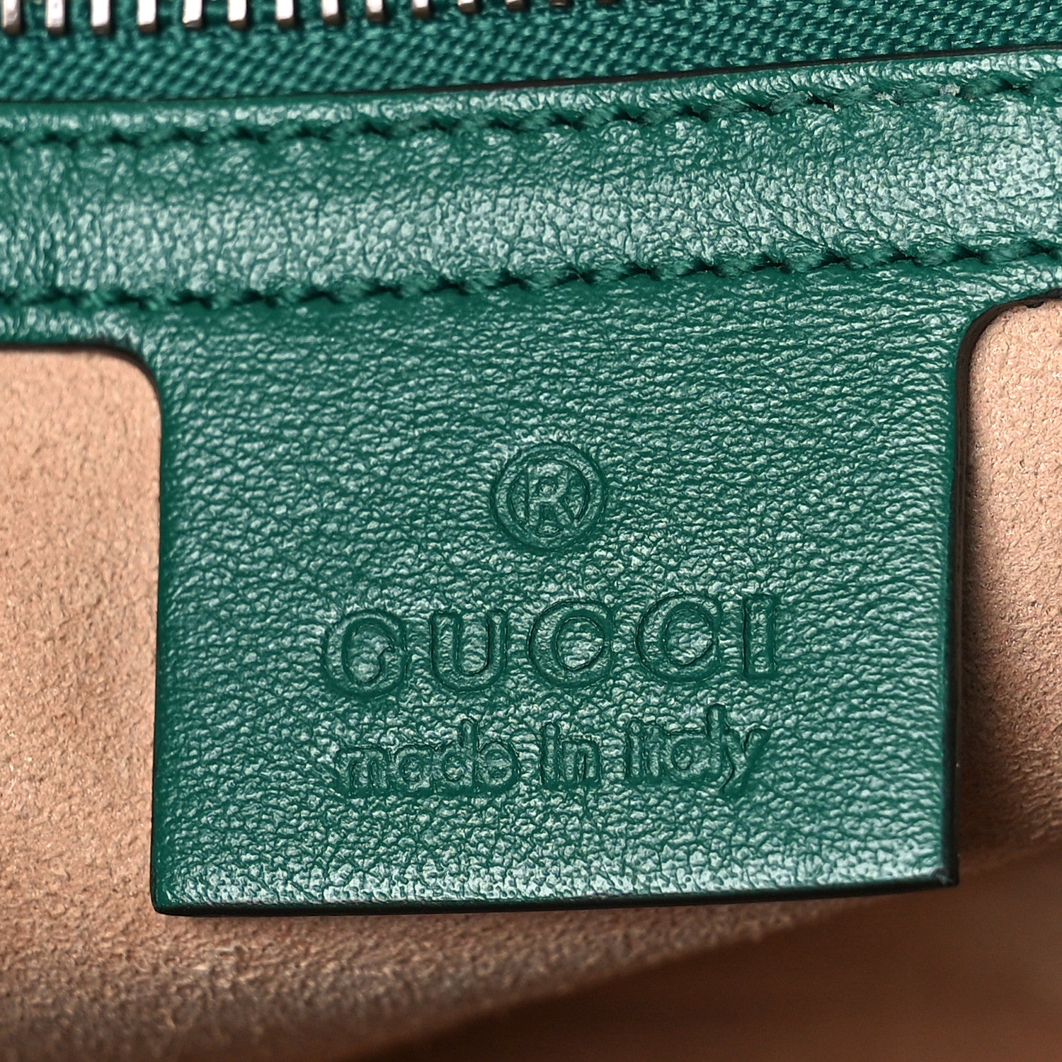 Gucci Calfskin Matelasse Small GG Marmont Shoulder Bag Emerald Green 7 of 10