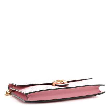 Gucci Guccissima Icon Chain Wallet Carmine Rose 4 of 10