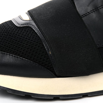 Balenciaga Mesh Calfskin Neoprene Suede Mens Race Runner Sneakers 45 Black 19 of 23