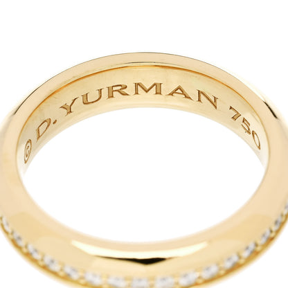 David Yurman Sterling Silver 18K Yellow Gold Diamond 6mm Streamline Band Ring 66 11.5 4 of 5
