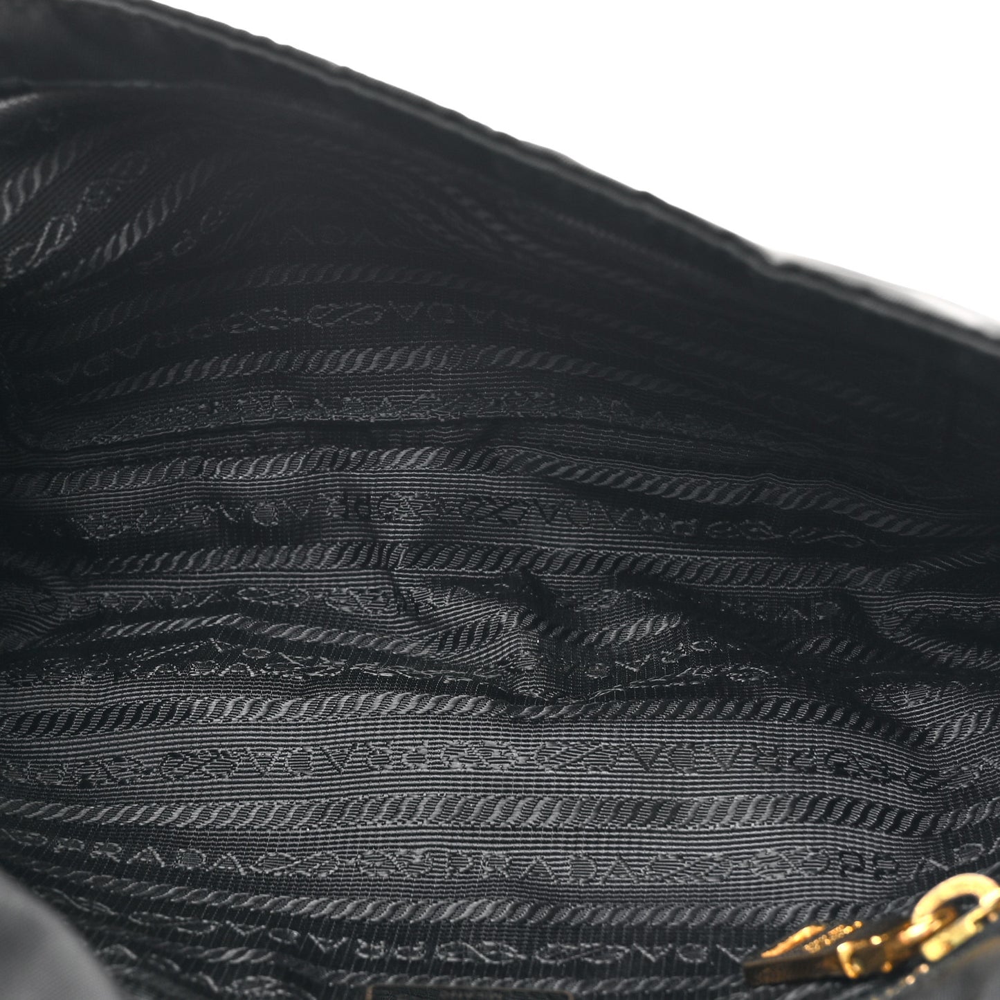 Tessuto Nylon Saffiano Small Messenger Bag Black