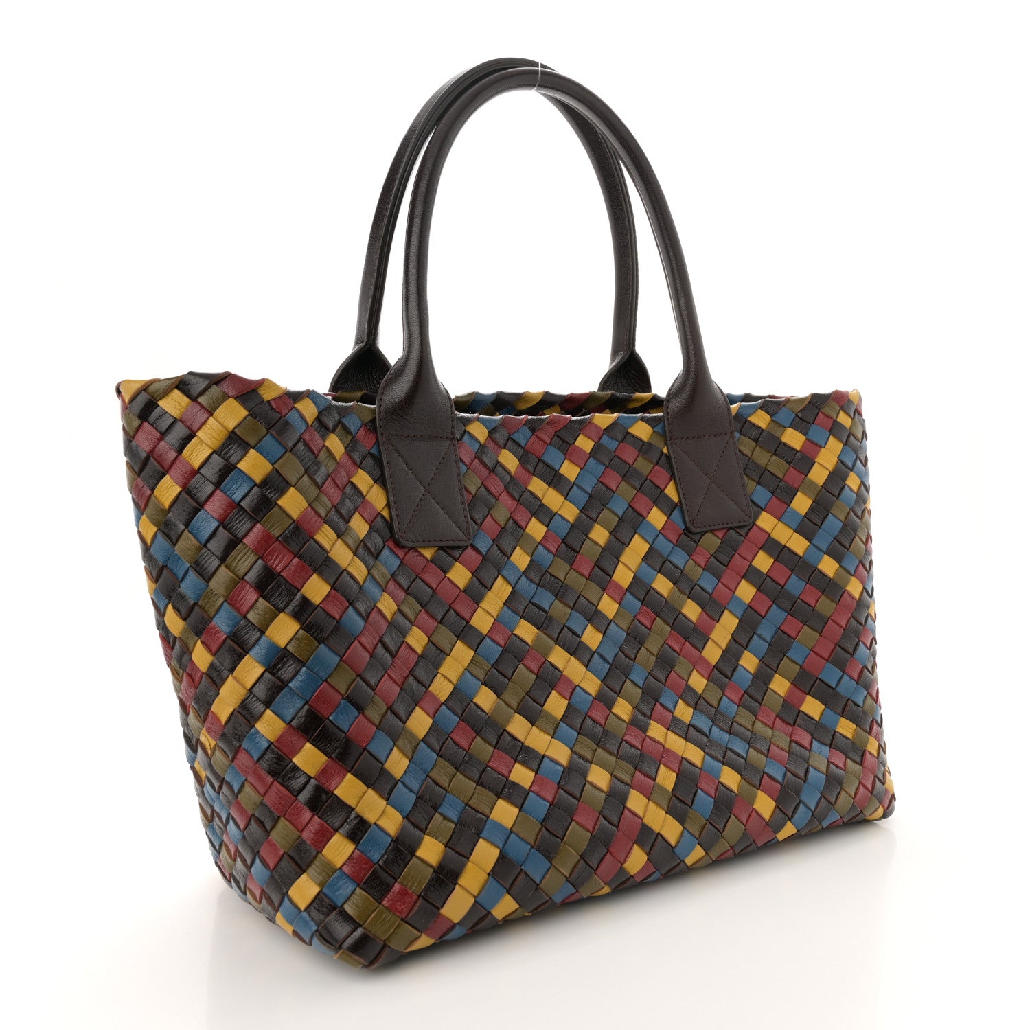Bottega Veneta Shiny Goatskin Intrecciato Small Cabat Multicolor 4 of 13