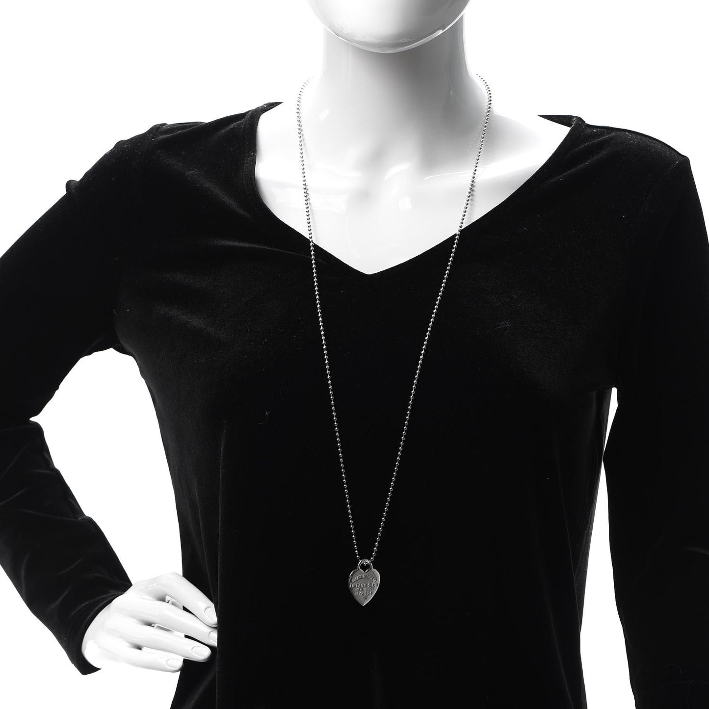 Sterling Silver Long Return to Tiffany Heart Pendant Necklace