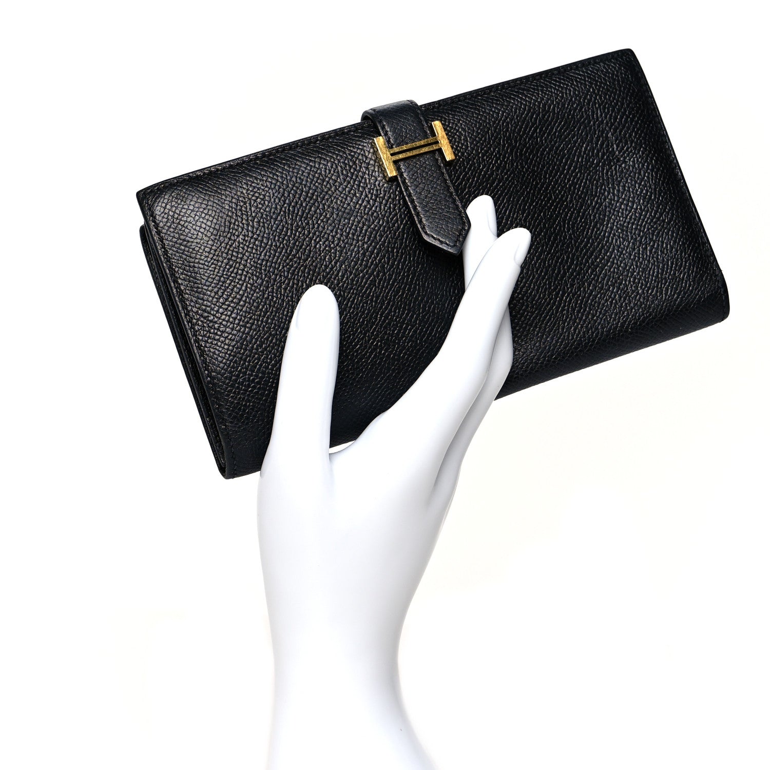 Hermes Epsom Bearn Gusset Wallet Black 2 of 14