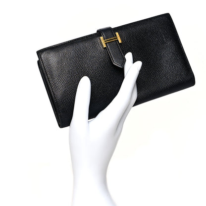 Hermes Epsom Bearn Gusset Wallet Black 2 of 14