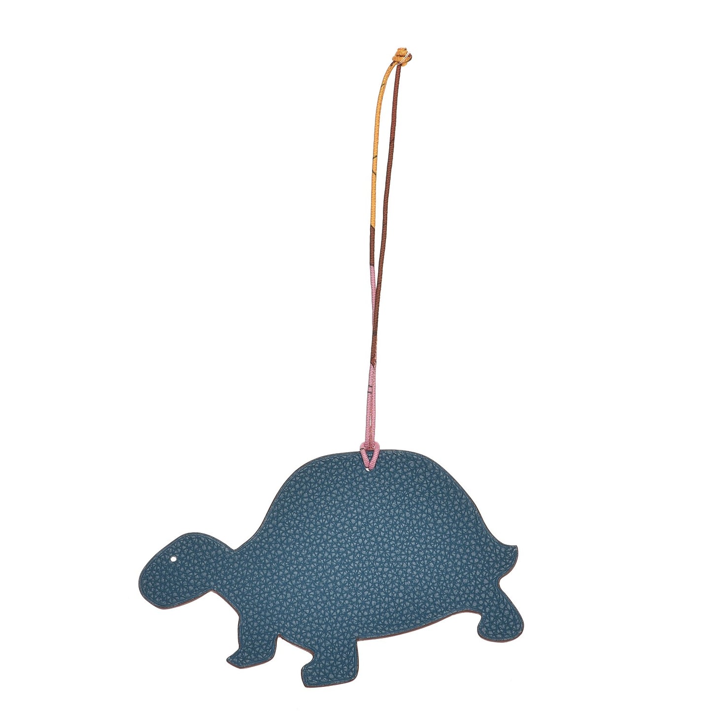 Togo Epsom Petit H Turtle Bag Charm GM Gold Colvert