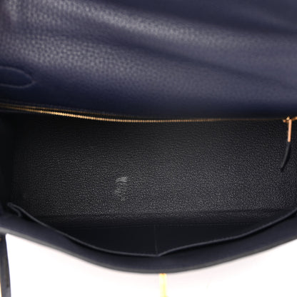 Hermes Togo Kelly Retourne 28 Bleu Nuit 5 of 14