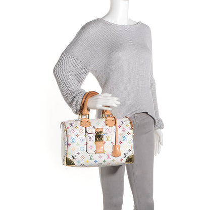Louis Vuitton Monogram Multicolor Speedy 30 White 2 of 8