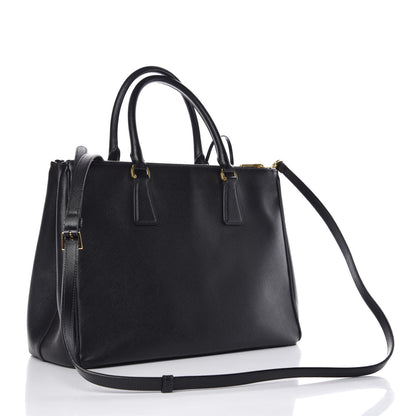 Prada Saffiano Medium Galleria Double Zip Tote Black 4 of 15