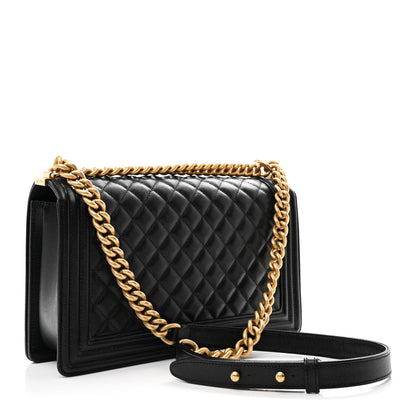 Chanel Caviar Quilted New Medium Boy Flap Black 2 of 10