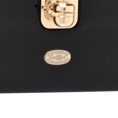 Chanel Resin Glitter Pearl Stripe CC Perfume Bottle Brooch Black Multicolor 4 of 5