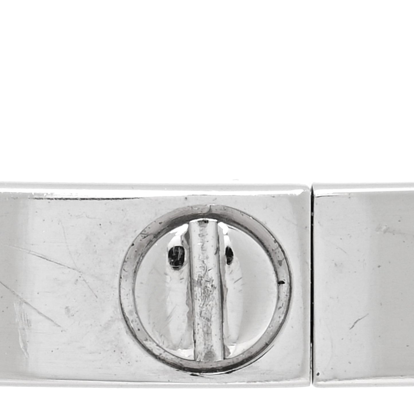 18K White Gold 10 Diamond Small LOVE Bracelet 19