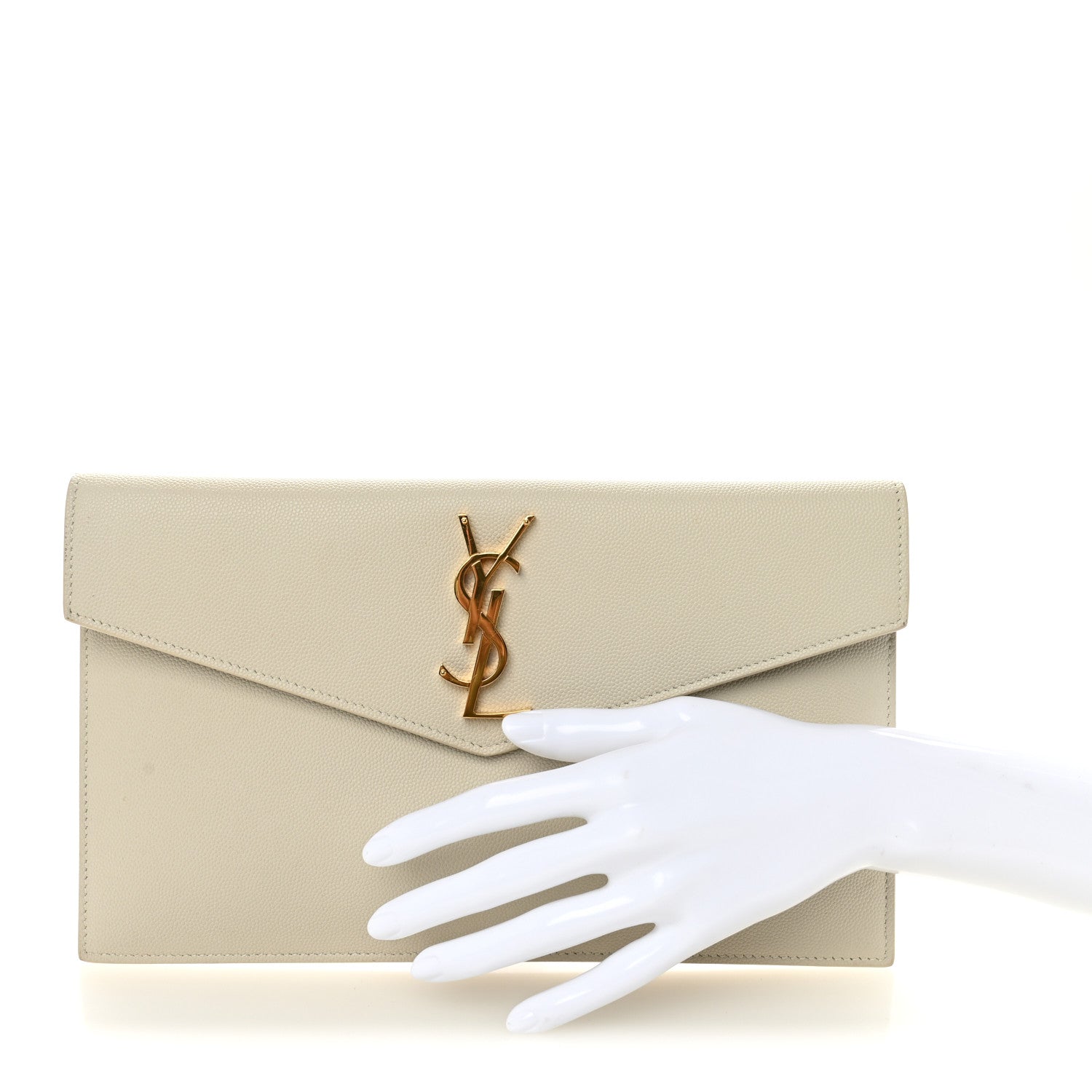 Saint Laurent Grain De Poudre Uptown Pouch Crema Soft 2 of 7